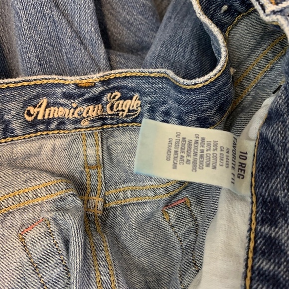 COPY - AMERICAN EAGLE FAVORITE FIT Distressed Jeans sz 10 - Picture 8 of 10